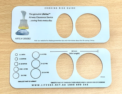 LifeVac Choking Risk Card